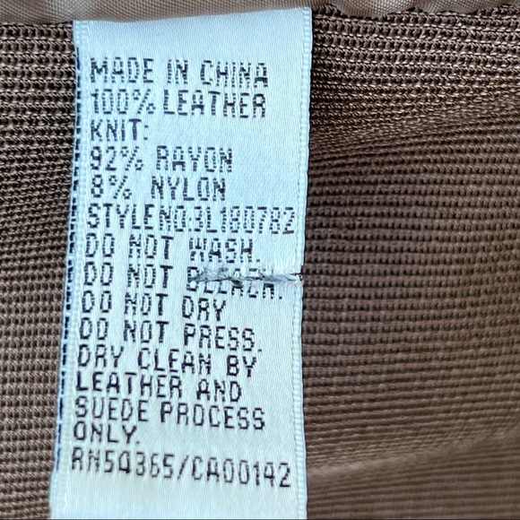 Nygard Women’s Bronze Leather & Knit Jacket Size Medium - Picture 10 of 14